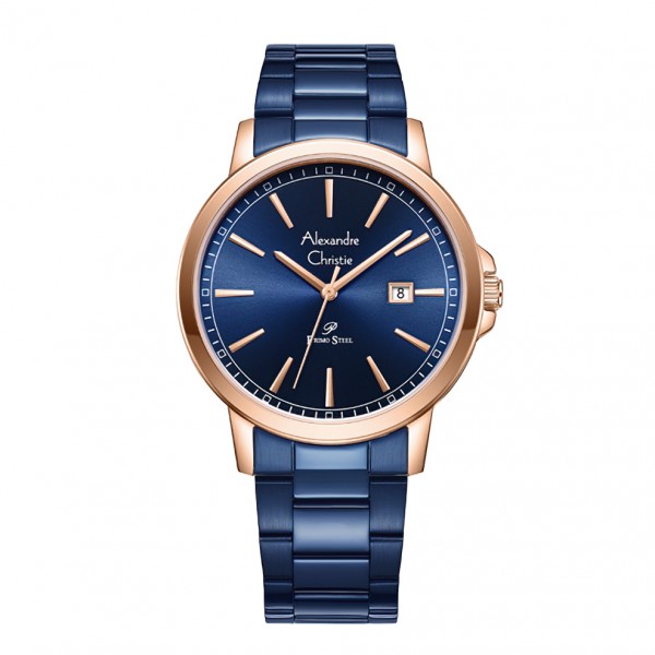 Alexandre Christie AC 1014 Rosegold Blue Man MDBURBU